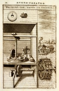 En vanddrevet knuse- eller fræsemaskine, 1607